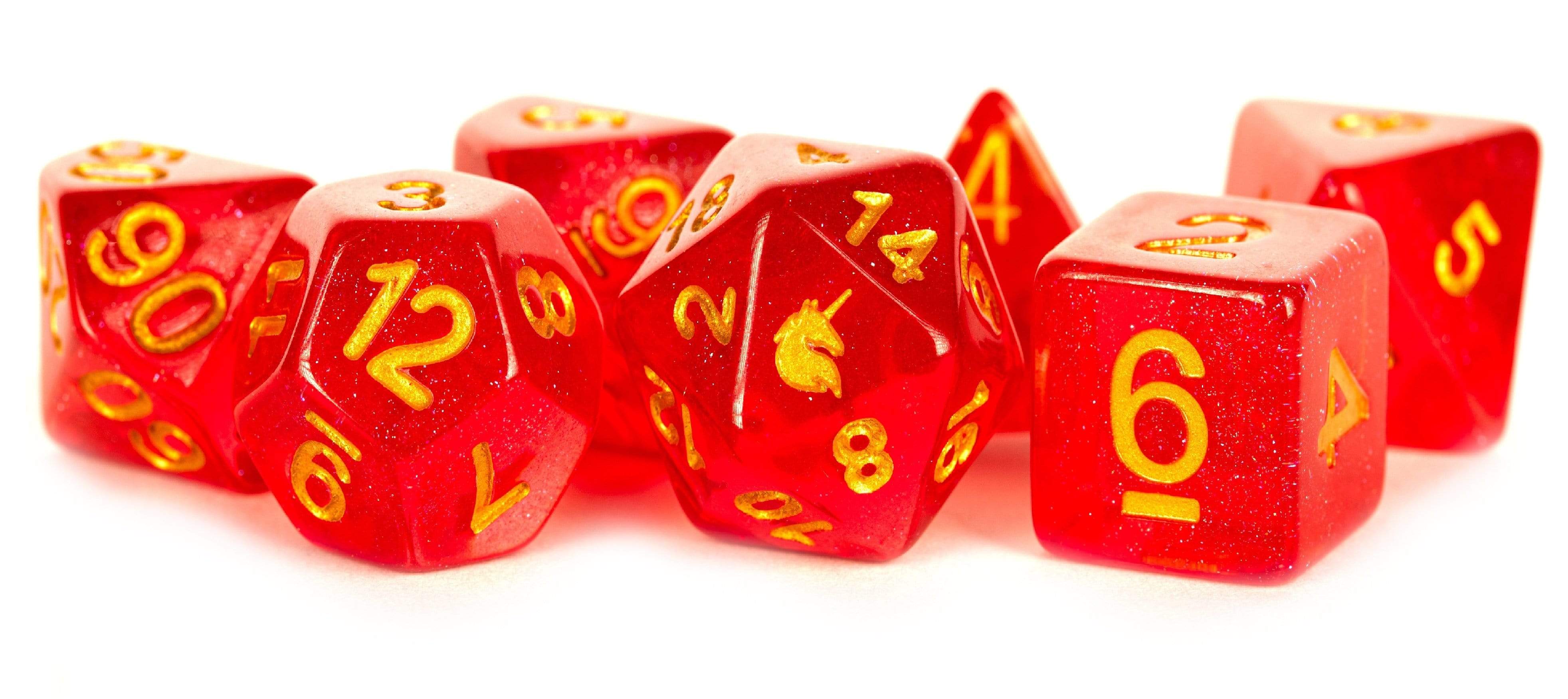 Red 16mm Poly Dice Set - Saltire Games
