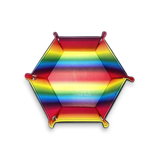 Rainbow Leatherette Dice Tray - Saltire Games