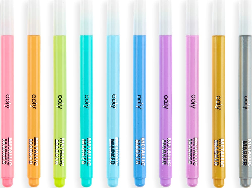Color Lustre Metallic Colors Brush Markers - Saltire Games