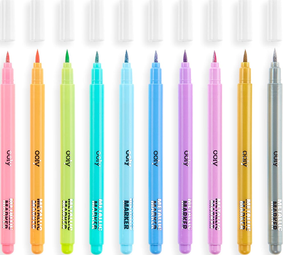 Color Lustre Metallic Colors Brush Markers - Saltire Games