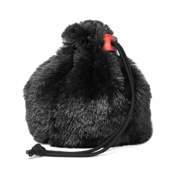 Black Bear Fur Dice Bag - Saltire Games