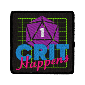 Cirt Happens Iron-On Patch - Saltire Games