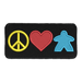 Peace Love and Meeples Patch - Saltire Games