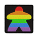 Rainbow Meeple Black Patch - Saltire Games