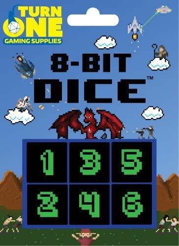 D6 8-Bit Dice Monochrome - Saltire Games