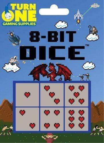 D6 8-Bit Dice - Hearts - Saltire Games