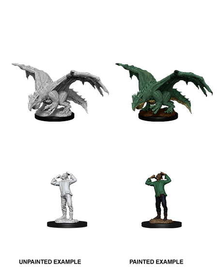 Green Dragon Wyrmling & Afflicted Elf - Saltire Games