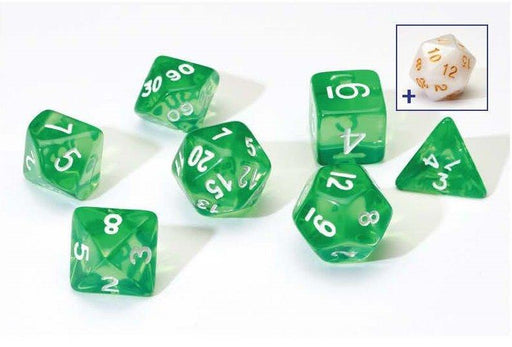 Translucent Green 7-die Set - Saltire Games