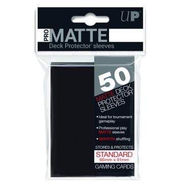 50ct Pro-Matte Black Standard Deck Protectors - Saltire Games