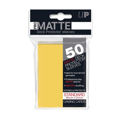 50ct Pro-Matte Yellow Standard Deck Protectors - Saltire Games