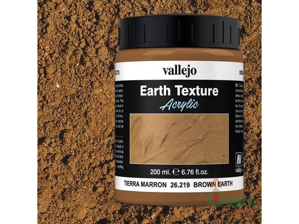 Brown Earth Texture Diorama Effect 200ml Bottle Vallejo Paint (VLJ26219)